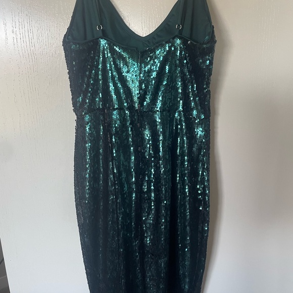 Aakaa Teal Sequin Dress - Picture 5 of 5